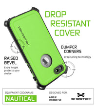 Cargar imagen en el visor de la galería, iPhone SE/5S/5 Waterproof Case, Ghostek® Nautical Green Series| Underwater | Aluminum Frame (Color in image: Pink)

