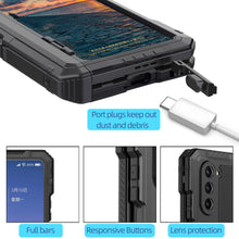 Cargar imagen en el visor de la galería, Funda metálica Galaxy Z Fold5, resistente de grado militar, cubierta de armadura de cuerpo completo dura [verde oscuro]

