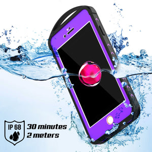 iPhone 7 Waterproof Case, Punkcase ALPINE Series, Purple | Heavy Duty Armor Cover (Color in image: pink)