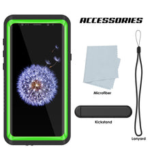 Cargar imagen en el visor de la galería, Galaxy S9 Waterproof Case, Punkcase [Extreme Series] [Slim Fit] [IP68 Certified] [Shockproof] [Snowproof] [Dirproof] Armor Cover W/ Built In Screen Protector for Samsung Galaxy S9 [Light Green] (Color in image: Clear)
