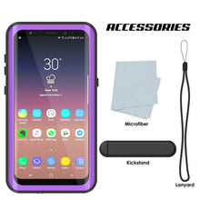Cargar imagen en el visor de la galería, Galaxy S9 Waterproof Case PunkCase StudStar Purple Thin 6.6ft Underwater IP68 Shock/Snow Proof (Color in image: light green)
