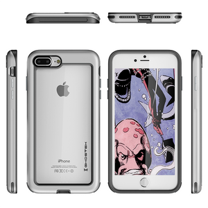 iPhone 7+ Plus Case, Ghostek®  Atomic Slim Series  for iPhone 7+ Plus Rugged Heavy Duty Case[SILVER] (Color in image: Pink)
