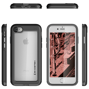 iPhone 7 Case, Ghostek®  Atomic Slim Series  for  iPhone 7 Rugged Heavy Duty Case [BLACK] (Color in image: Red)