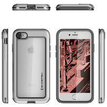 Cargar imagen en el visor de la galería, iPhone 7 Case, Ghostek®  Atomic Slim Series  for iPhone 7 Rugged Heavy Duty Case [SILVER] (Color in image: Red)
