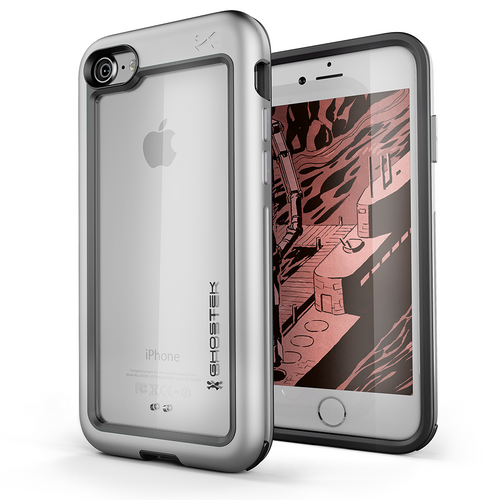 iPhone 7 Case, Ghostek®  Atomic Slim Series  for iPhone 7 Rugged Heavy Duty Case [SILVER] (Color in image: Silver)