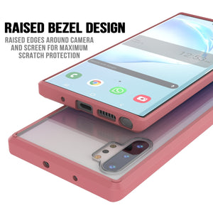 Galaxy Note 10+ Plus Punkcase Lucid-2.0 Series Slim Fit Armor Pink Case Cover (Color in image: Clear)