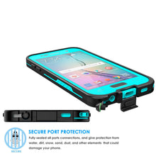 Cargar imagen en el visor de la galería, Galaxy S6 Waterproof Case, Punkcase SpikeStar Teal Water/Shock/Dirt/Snow Proof | Lifetime Warranty (Color in image: light green)
