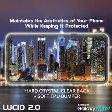 Cargar imagen en el visor de la galería, Note 7 Case Punkcase® LUCID 2.0 Crystal Black Series w/ PUNK SHIELD Screen Protector | Ultra Fit (Color in image: clear)
