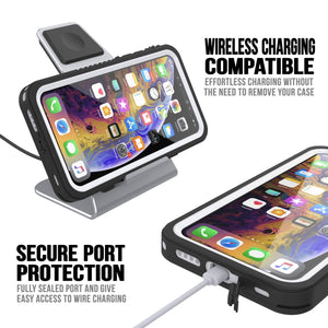 iPhone 11 Waterproof Case, Punkcase [Extreme Series] Armor Cover W/ Built In Screen Protector [White] (Color in image: Pink)