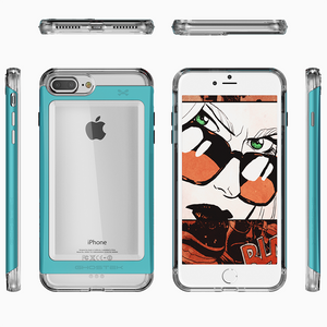 iPhone 7+ Plus Case, Ghostek® Cloak 2.0 Teal w/ Explosion-Proof Screen Protector | Aluminum Frame (Color in image: Gold)