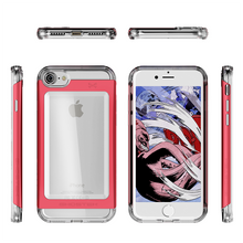 Cargar imagen en el visor de la galería, iPhone 8 Case, Ghostek® Cloak 2.0 Series for Apple iPhone 8 Slim Protective Armor Case Cover | Explosion-Proof Screen Protector | Aluminum Frame | TPU Shell | Warranty | Ultra Fit (Red) (Color in image: Pink)
