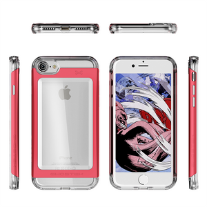 iPhone 8 Case, Ghostek® Cloak 2.0 Series for Apple iPhone 8 Slim Protective Armor Case Cover | Explosion-Proof Screen Protector | Aluminum Frame | TPU Shell | Warranty | Ultra Fit (Red) (Color in image: Pink)