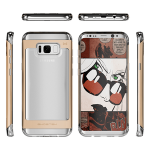 Galaxy S8 Case, Ghostek® Cloak 2.0 Gold w/ Explosion-Proof Screen Protector | Aluminum Frame (Color in image: Black)