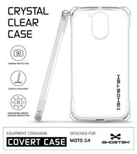 Cargar imagen en el visor de la galería, Moto G4 Case, Ghostek Covert Clear Series | Clear TPU | Explosion-Proof Screen Protector | Ultra Fit (Color in image: Dark Gray)
