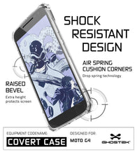 Cargar imagen en el visor de la galería, Moto G4 Case, Ghostek Covert Clear Series | Clear TPU | Explosion-Proof Screen Protector | Ultra Fit (Color in image: Gold)

