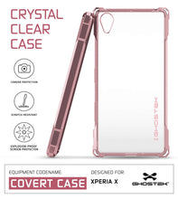 Cargar imagen en el visor de la galería, Xperia X Case, Ghostek® Covert Peach Seriesr | Clear TPU | Warranty | Screen Protector | Ultra Fit (Color in image: Clear)
