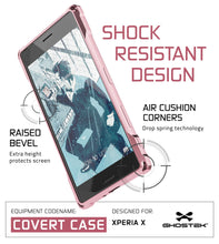 Cargar imagen en el visor de la galería, Xperia X Case, Ghostek® Covert Peach Seriesr | Clear TPU | Warranty | Screen Protector | Ultra Fit (Color in image: Gold)
