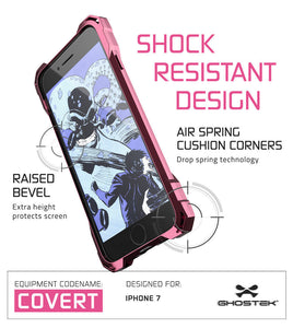 iPhone 7 Case, Ghostek® Covert Peach, Premium Impact Protective Armor | Lifetime Warranty Exchange (Color in image: teal)