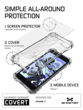 Cargar imagen en el visor de la galería, iPhone 7 Case, Ghostek® Covert Clear, Premium Impact Protective Armor | Lifetime Warranty Exchange (Color in image: rose pink)
