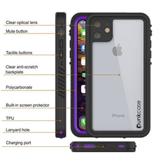 Cargar imagen en el visor de la galería, iPhone 11 Waterproof Case, Punkcase [Extreme Series] Armor Cover W/ Built In Screen Protector [Purple] (Color in image: Light Blue)
