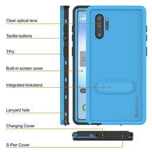 Load image into Gallery viewer, PunkCase Galaxy Note 10+ Plus Waterproof Case, [KickStud Series] Armor Cover [Light-Blue] (Color in image: Pink)
