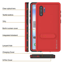 Load image into Gallery viewer, PunkCase Galaxy Note 10+ Plus Waterproof Case, [KickStud Series] Armor Cover [Red] (Color in image: White)
