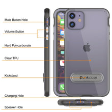 Cargar imagen en el visor de la galería, iPhone 12 Case, PUNKcase [LUCID 3.0 Series] [Slim Fit] Protective Cover w/ Integrated Screen Protector [Grey] (Color in image: Black)
