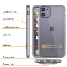 Cargar imagen en el visor de la galería, iPhone 12 Case, PUNKcase [LUCID 3.0 Series] [Slim Fit] Protective Cover w/ Integrated Screen Protector [Silver] (Color in image: Black)
