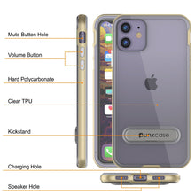 Cargar imagen en el visor de la galería, iPhone 12 Case, PUNKcase [LUCID 3.0 Series] [Slim Fit] Protective Cover w/ Integrated Screen Protector [Gold] (Color in image: Black)

