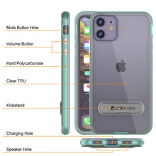 Cargar imagen en el visor de la galería, iPhone 12 Case, PUNKcase [LUCID 3.0 Series] [Slim Fit] Protective Cover w/ Integrated Screen Protector [Teal] (Color in image: Black)
