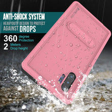 Load image into Gallery viewer, PunkCase Galaxy Note 10+ Plus Waterproof Case, [KickStud Series] Armor Cover [Pink] (Color in image: White)
