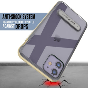 iPhone 11 Case, PUNKcase [LUCID 3.0 Series] [Slim Fit] Armor Cover w/ Integrated Screen Protector [Gold] (Color in image: Grey)