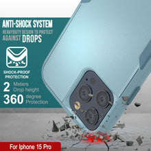 Cargar imagen en el visor de la galería, Punkcase para iPhone 15 Pro Belt Clip Multililínea Case de funda [Serie Patron] [menta]

