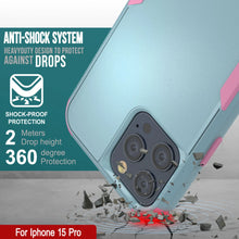 Cargar imagen en el visor de la galería, Punkcase para iPhone 15 Pro Belt Clip Multilililyer Fase de funda [Serie Patron] [Menta-marco]
