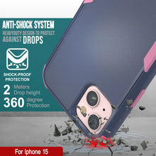 Cargar imagen en el visor de la galería, Punkcase para iPhone 15 Cinco de Holla de múltiples capas de cinturón [Serie Patron] [Pink Navy]
