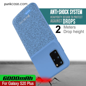 PunkJuice S20+ Plus Battery Case Patterned Blue - Fast Charging Power Juice Bank with 6000mAh (Color in image: Red)