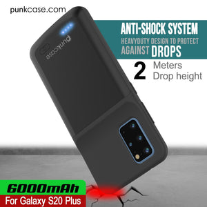 PunkJuice S20+ Plus Battery Case All Black - Fast Charging Power Juice Bank with 6000mAh (Color in image: Red)