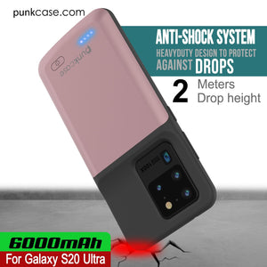 PunkJuice S20 Ultra Battery Case Rose - Fast Charging Power Juice Bank with 6000mAh (Color in image: Red)