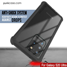 Cargar imagen en el visor de la galería, PunkCase Galaxy S20 Ultra Case, [Spartan Series] Clear Rugged Heavy Duty Cover W/Built in Screen Protector [Black] (Color in image: white)
