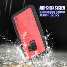 Cargar imagen en el visor de la galería, Galaxy S9 Waterproof Case PunkCase StudStar Red Thin 6.6ft Underwater IP68 Shock/Snow Proof (Color in image: black)
