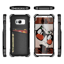 Cargar imagen en el visor de la galería, Galaxy S8 Wallet Case, Ghostek Exec Black Series | Slim Armor Hybrid Impact Bumper | TPU PU Leather Credit Card Slot Holder Sleeve Cover (Color in image: Gold)
