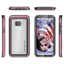 Cargar imagen en el visor de la galería, Galaxy S8 Plus Waterproof Case, Ghostek Atomic 3 Series| Underwater | Shockproof | Dirt-proof | Snow-proof | Aluminum Frame | Ultra Fit | (Pink) (Color in image: Red)
