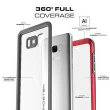 Cargar imagen en el visor de la galería, Galaxy S8 Waterproof Case, Ghostek Atomic 3 Series |Shockproof | Dirt-proof | Snow-proof | Aluminum Frame |(Black) (Color in image: Red)
