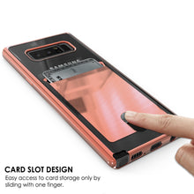 Cargar imagen en el visor de la galería, Galaxy Note 8 Case, PUNKCASE® LUCID Rose Gold Series | Card Slot | SHIELD Screen Protector (Color in image: Silver)
