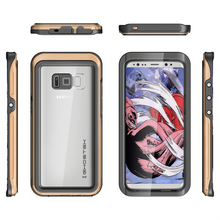 Cargar imagen en el visor de la galería, Galaxy S8 Waterproof Case, Ghostek Atomic 3 Series| Underwater | Shockproof | Dirt-proof | Snow-proof | Aluminum Frame | Ultra Fit | Swimming | (Gold) (Color in image: Red)

