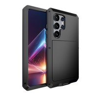 Load image into Gallery viewer, Carcasa de metal Galaxy S24 Ultra, cubierta antichoque de grado militar resistente, cuerpo completo rígido [azul].
