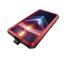 Load image into Gallery viewer, Carcasa metálica Galaxy S24 Ultra, funda resistente de grado militar [a prueba de golpes] cuerpo completo duro [rojo].

