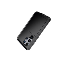 Load image into Gallery viewer, Funda de metal para Galaxy S24 Ultra, resistente de grado militar, cubierta de armadura resistente [a prueba de golpes], cuerpo completo resistente [blanco].
