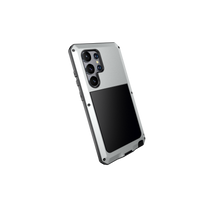 Load image into Gallery viewer, Funda de Metal Galaxy S24 Ultra, Cubierta de Armadura Resistente de Grado Militar [a prueba de golpes] Cuerpo Completo Duro [Plata]
