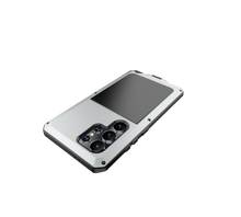 Load image into Gallery viewer, Funda de Metal Galaxy S24 Ultra, Cubierta de Armadura Resistente de Grado Militar [a prueba de golpes] Cuerpo Completo Duro [Plata]
